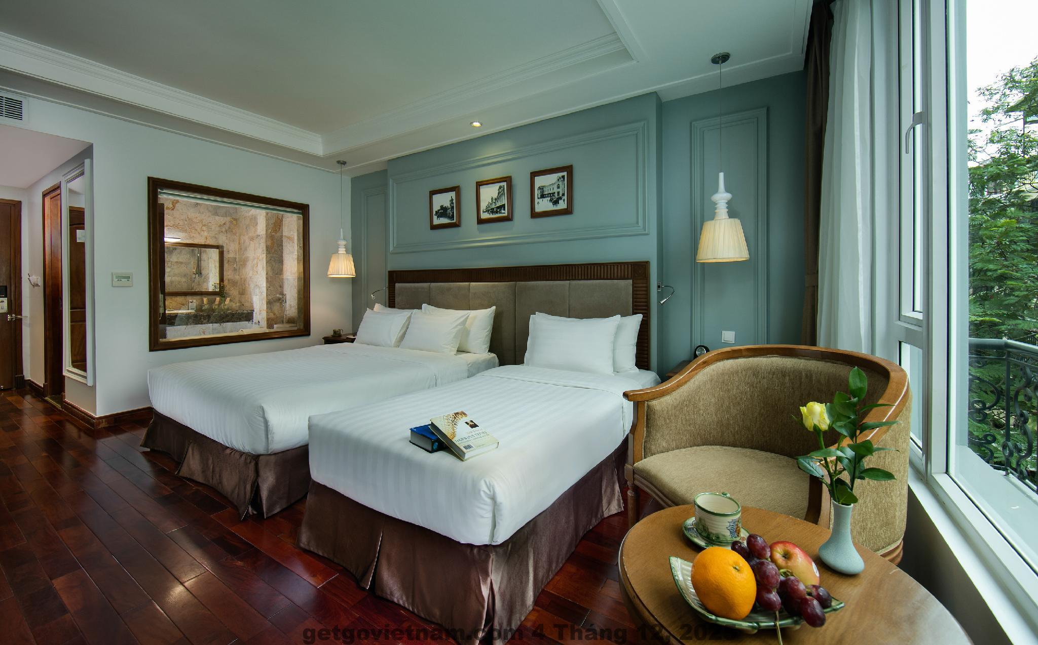 Phòng ngủ tại Hanoi Oriental Pearl Hotel Hanoi