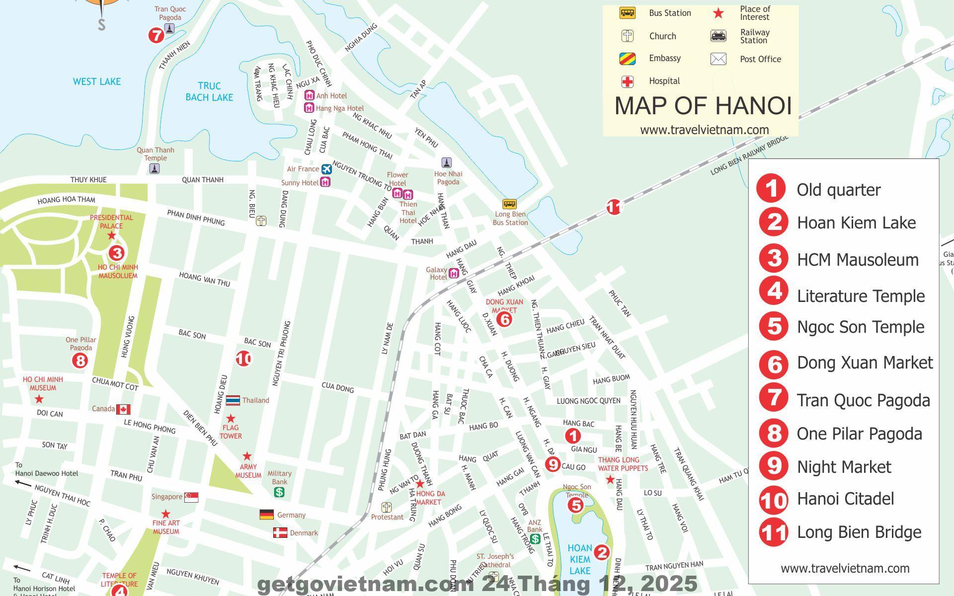 Bản đồ vị trí Hanoi Focus Boutique Hotel trong khu phố cổ Hà Nội