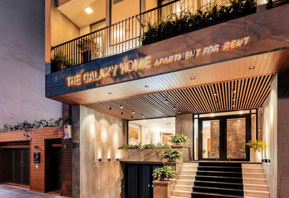 Phòng ngủ The Galaxy Home Hotel & Apartment – Đội Cấn