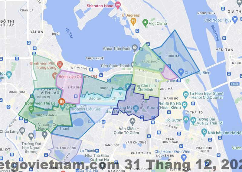 Bản đồ vị trí Ruby House tại quận Ba Đình Hà Nội