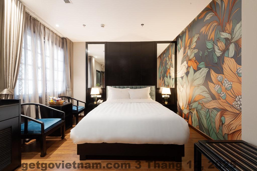 Review khách sạn Palago Boutique Hanoi Hotel – GetGo Vietnam 3 Không gian phòng ngủ sáng sủa và hiện đại tại Palago Boutique Hanoi Hotel