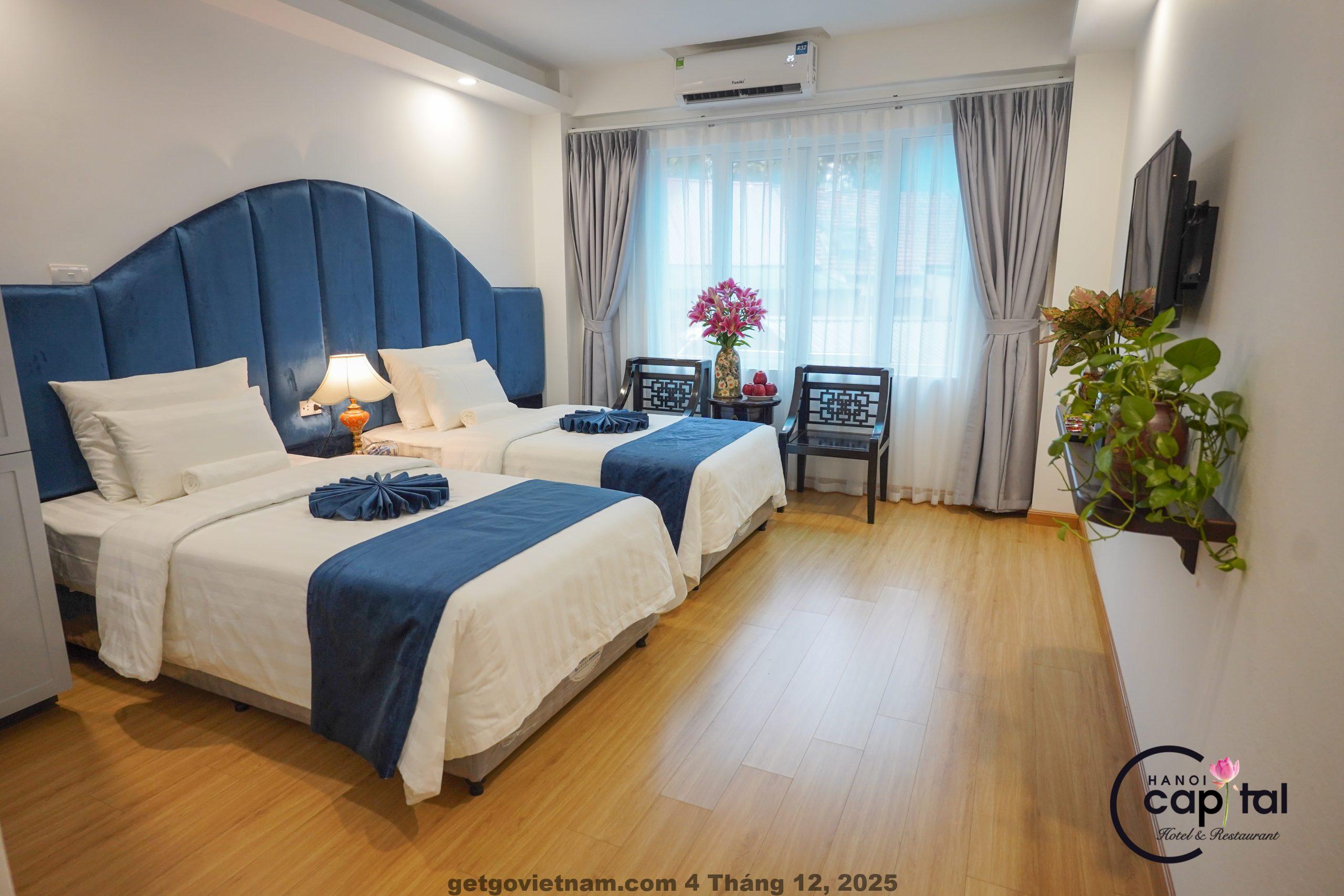 Review khách sạn Hanoi Capital Hostel & Travel – GetGo Vietnam 1 Mặt tiền Hanoi Capital Hostel & Travel tại khu Old Quarter