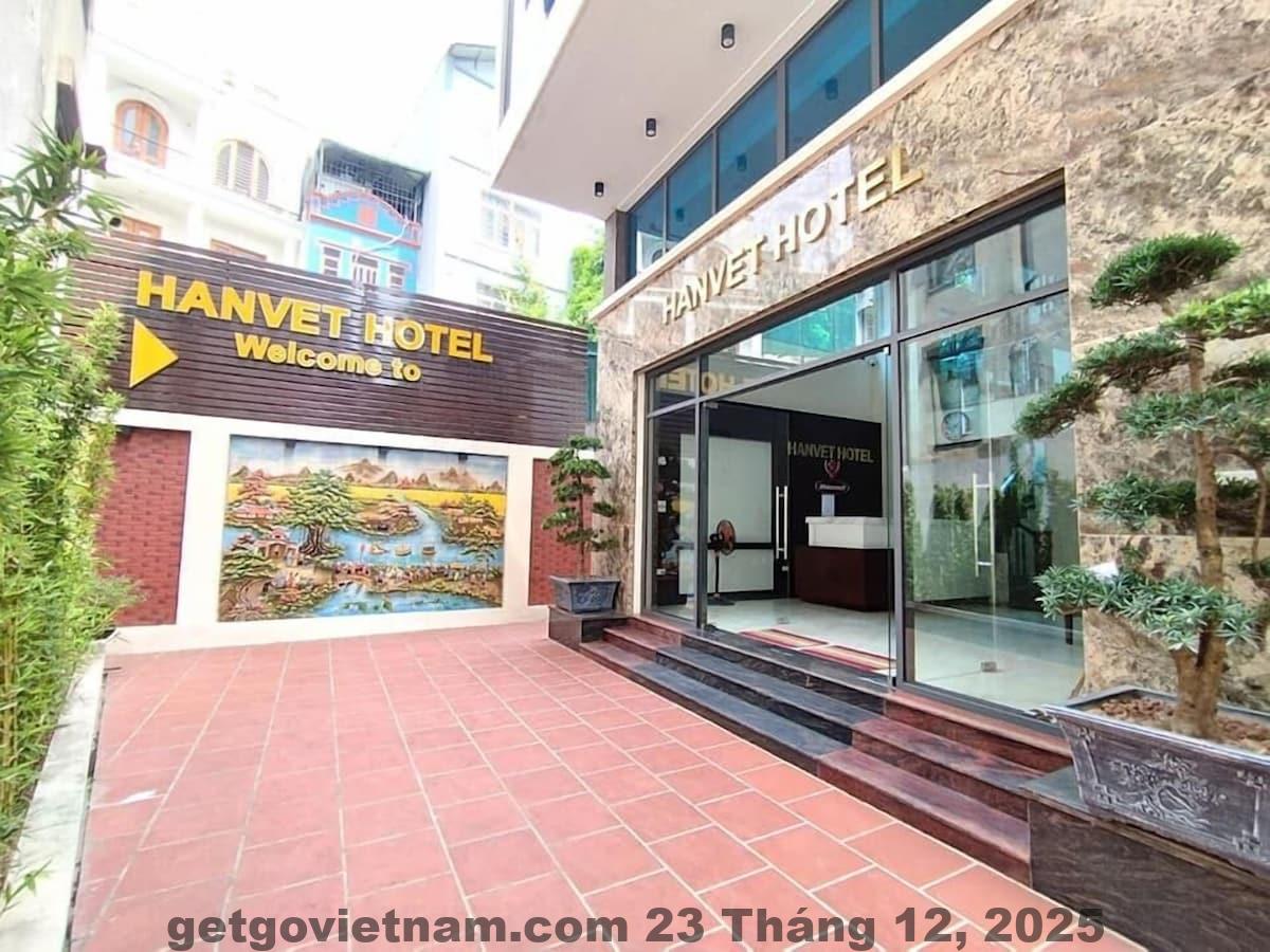 Mặt tiền Hanoi Hanvet Hotel tại phố cổ Hà Nội