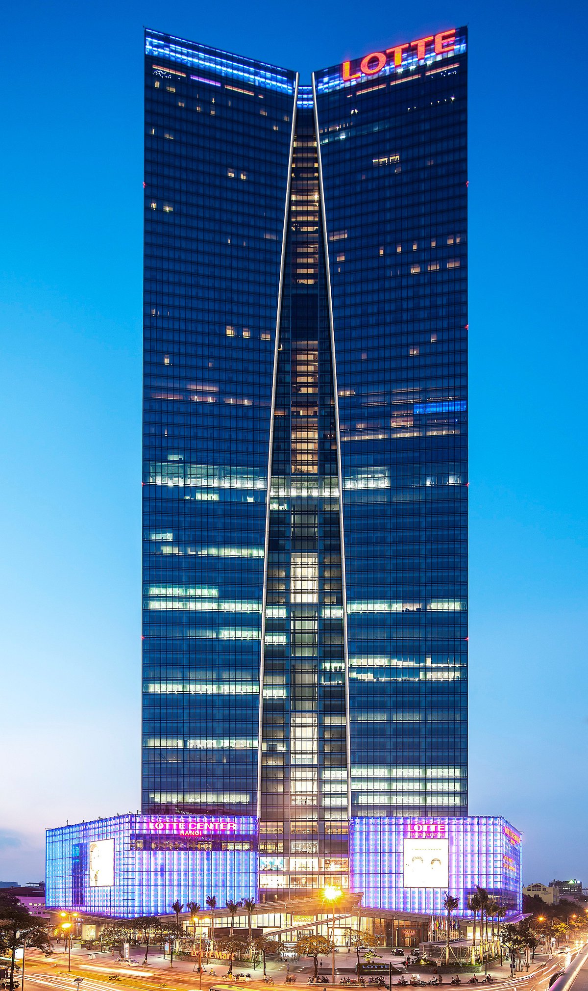 Toàn cảnh Lotte The Residence Hanoi nhìn từ bên ngoài