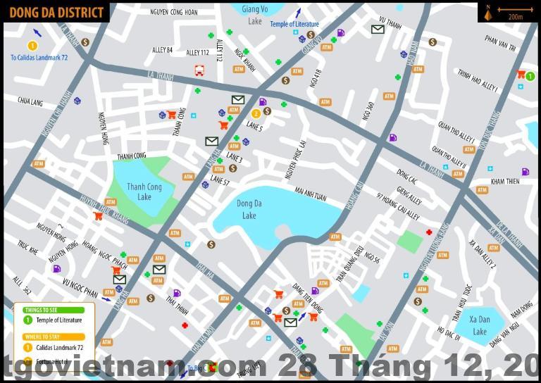 Bản đồ Hà Nội - khu vực gần Milan Hotel Hanoi
