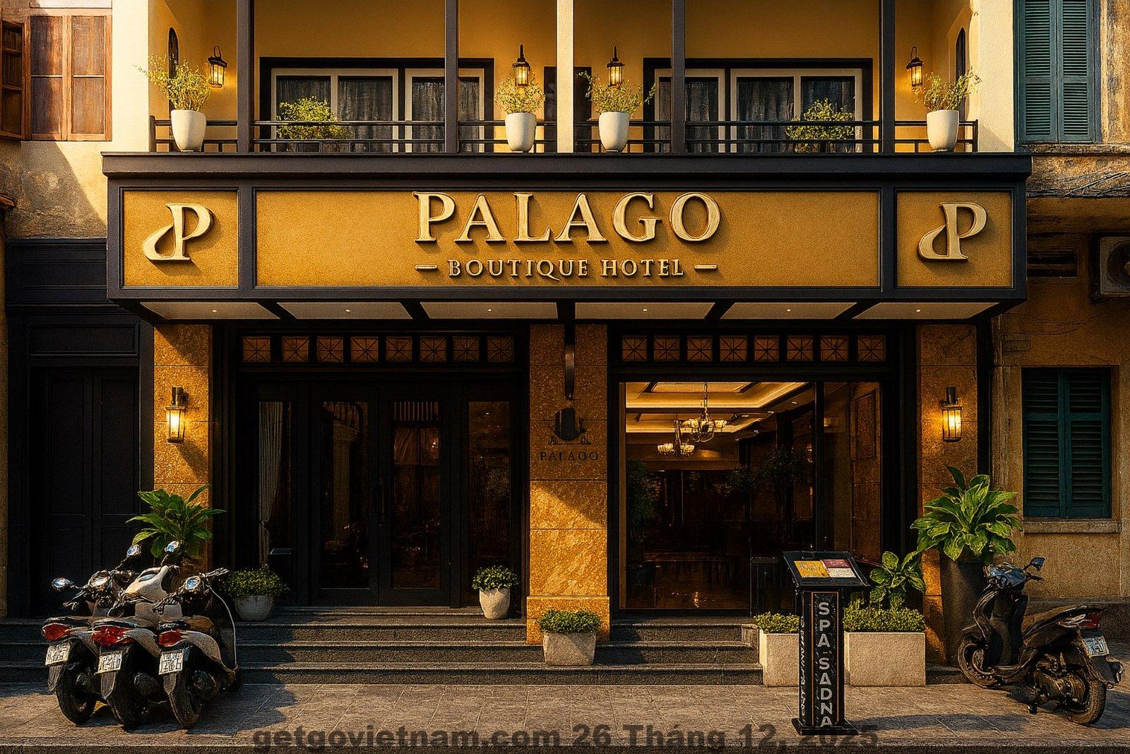 Review khách sạn Palago Boutique Hanoi Hotel – GetGo Vietnam 2 Mặt tiền Palago Boutique Hanoi Hotel ban ngày