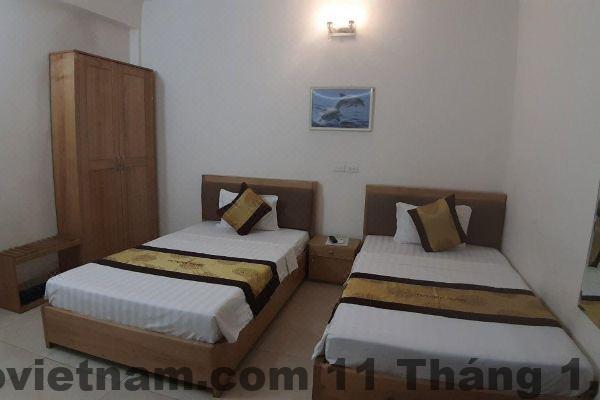 Victoria Hotel Mộc Châu nhìn từ bên ngoài, vị trí nằm trong khu thị trấn Mộc Châu Sơn La