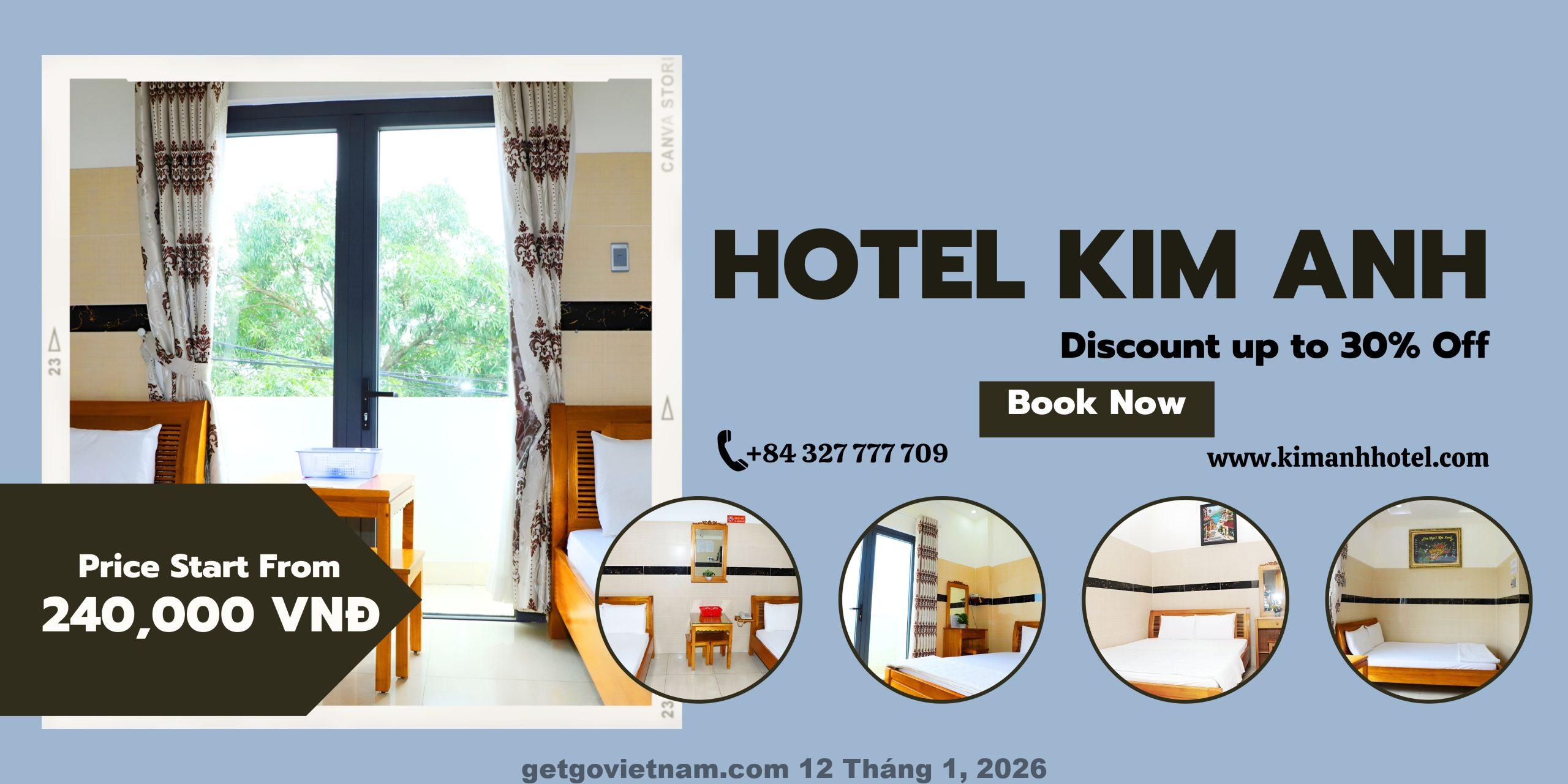 Mặt tiền Khách Sạn Kim Anh tại ngõ Thông Phong gần Văn Miếu – Quốc Tử Giám