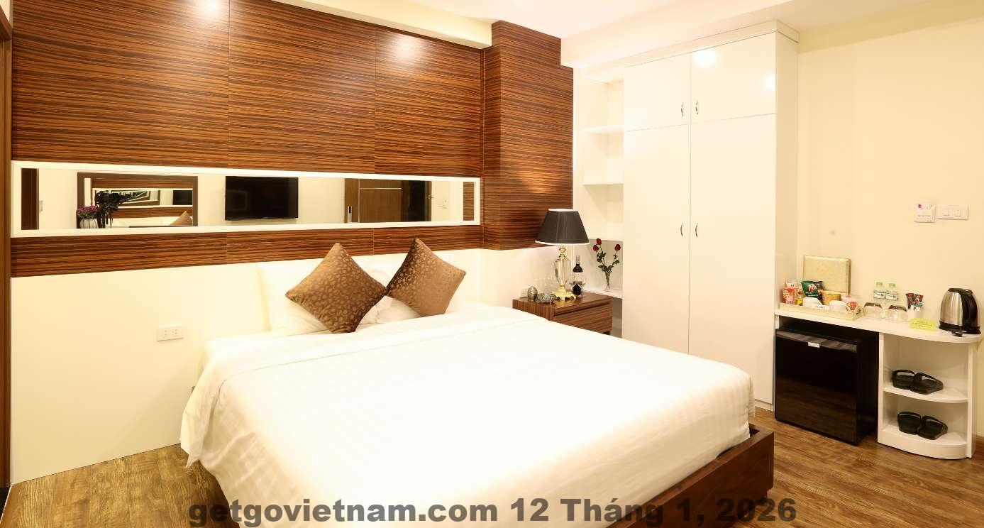 Khu vực ăn sáng tại Au Viet Hotel Hanoi phục vụ các món Việt cơ bản