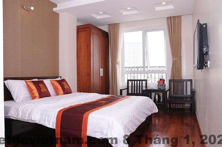 Phòng ngủ tiêu chuẩn tại A&EM Villa, diện tích nhỏ, nội thất cơ bản