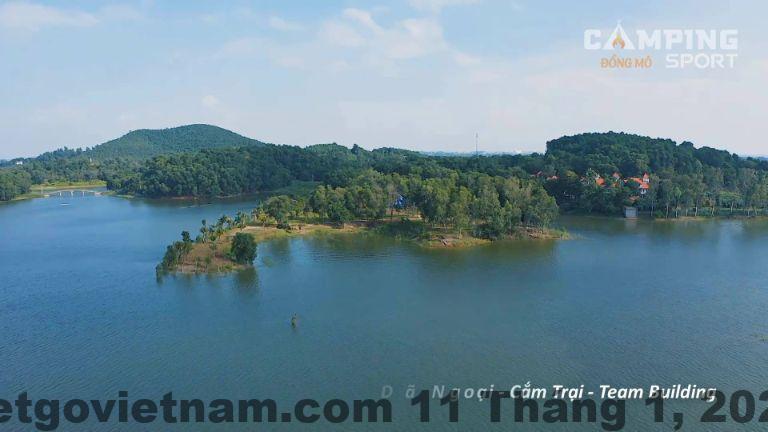 Khuôn viên rộng và không gian thiên nhiên xanh tại khu vực Đồng Mô Sơn Tây