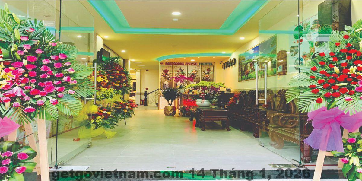 Không gian sinh hoạt chung tại khách sạn Mekong Rose Cần Thơ