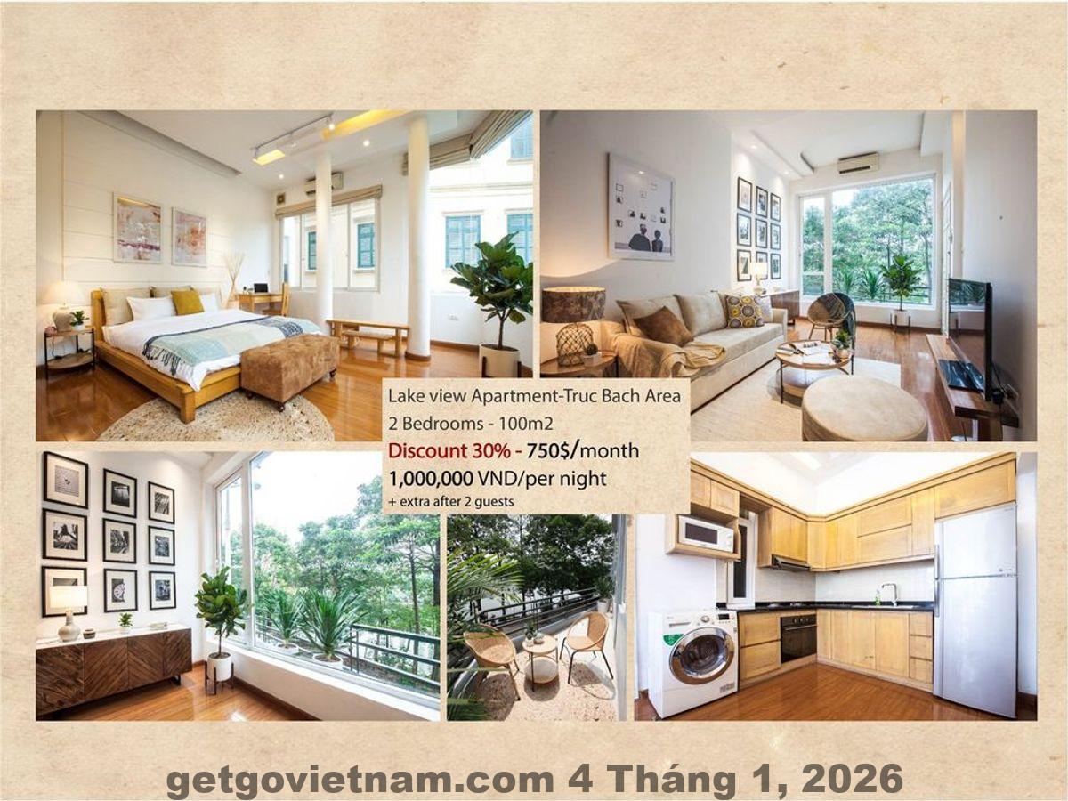 Không gian khu vực Trúc Bạch Lake gần K’ Homestay