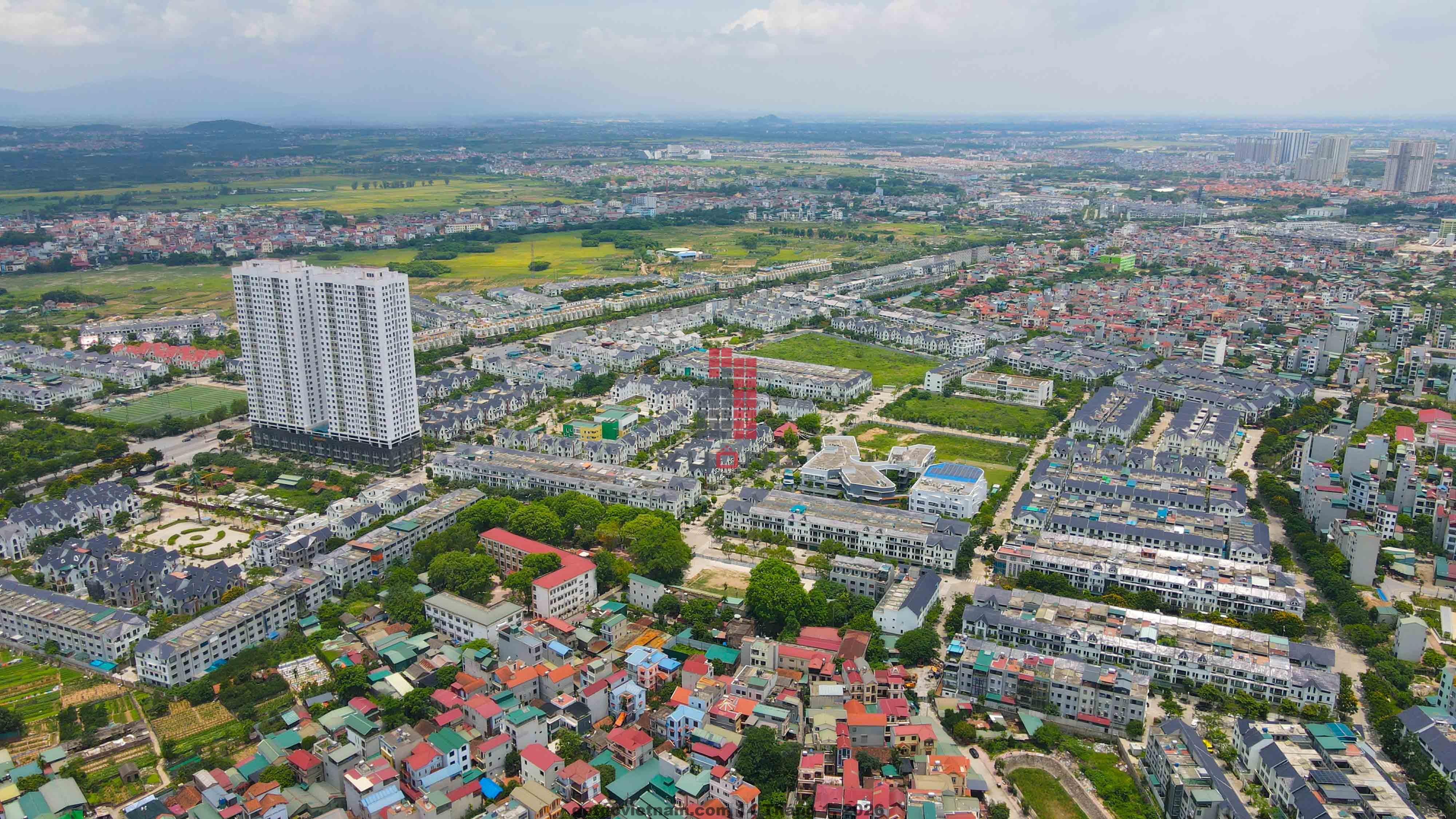 Khu dân cư và quán ăn địa phương quanh Geleximco