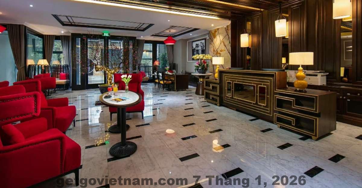 Phòng nghỉ tại Hanoi Lion Boutique Hotel & Spa với thiết kế hiện đại, gọn gàng