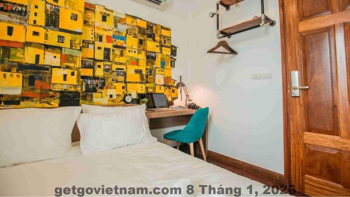 Phòng ngủ tại Nexy Living Hà Nội với thiết kế hiện đại, gọn gàng