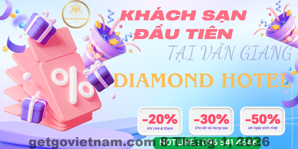 Bữa sáng buffet tại Diamond Hotel, với các món ăn đa dạng phục vụ cho nhu cầu của du khách.