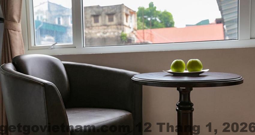 Không gian sinh hoạt chung trong phòng căn hộ Hanoi Central Hotel & Residences