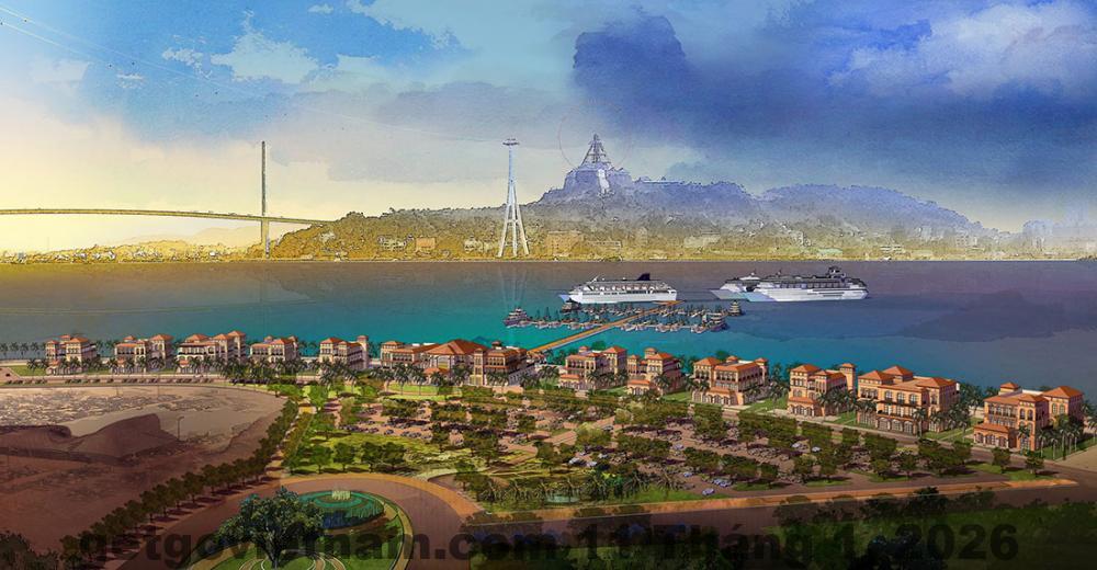 Không gian khu shophouse Sun Premier Village nơi tập trung các khách sạn boutique