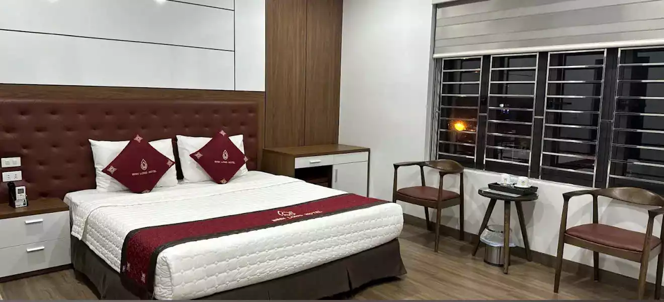 Mặt tiền Bình Long Hotel Lai Châu – khách sạn bình dân nằm trên trục đường trung tâm thành phố