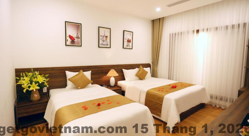 Phòng gym tại Silk River Hotel với không gian nhỏ nhưng đầy đủ thiết bị