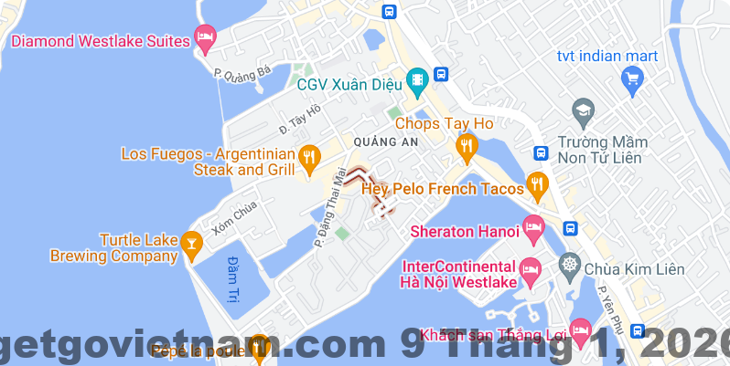 Khu bếp trong căn hộ HnHome phù hợp khách tự nấu ăn