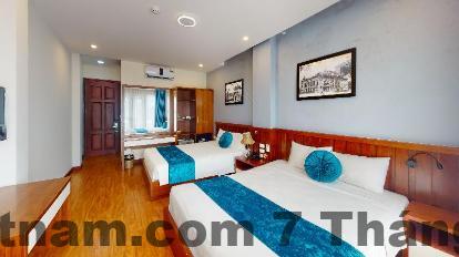 Phòng ngủ tiêu chuẩn tại Hanoi Hanvet Hotel với diện tích nhỏ và nội thất cơ bản