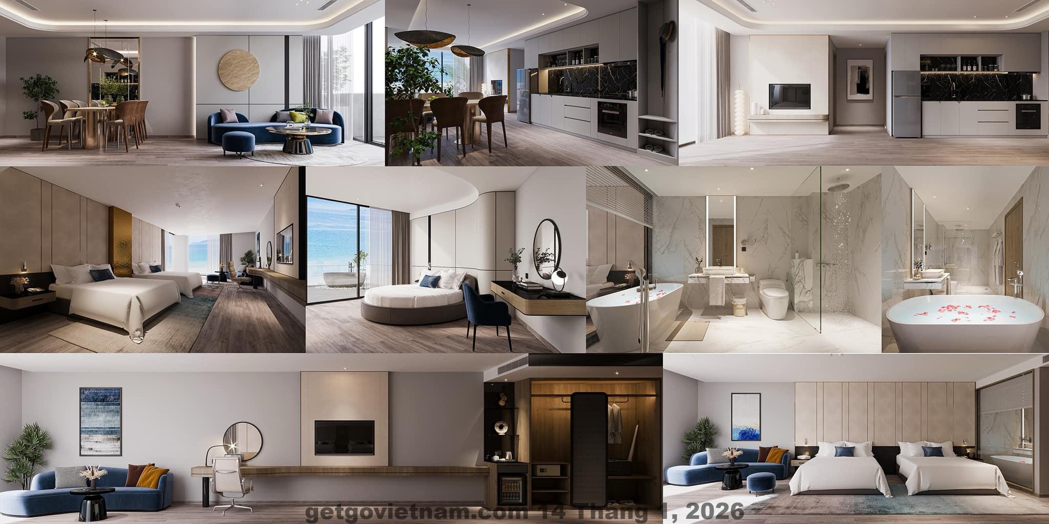 Phòng ngủ Poseidon Hotel Hạ Long, nội thất đơn giản, sạch sẽ