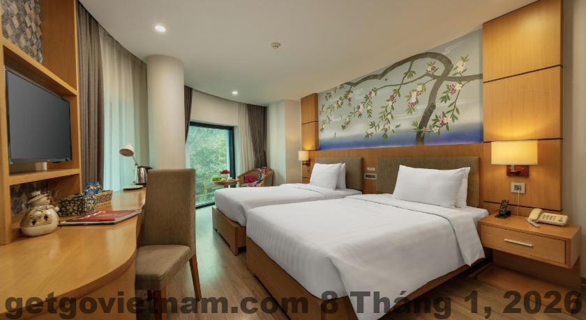 Phòng nghỉ tại Halo Hanoi Hotel, sạch sẽ và hiện đại