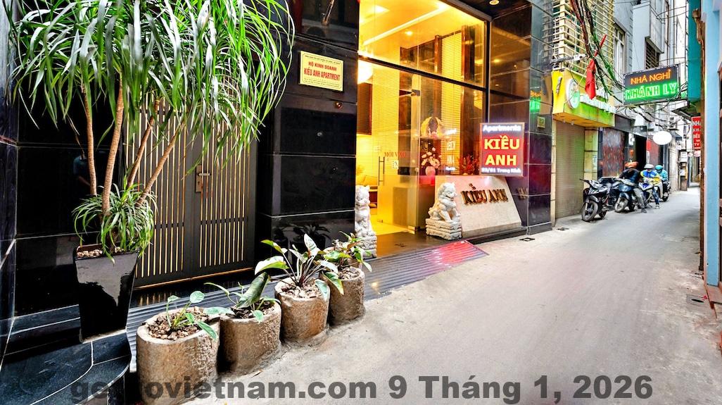 Mặt tiền Khách sạn Kiều Anh Hotel Trung Kính Cầu Giấy Hà Nội