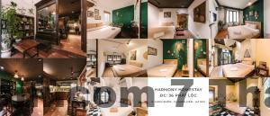 Phòng ngủ phong cách vintage tại Hanoi Ancient Homestay với nội thất gỗ và ánh sáng vàng