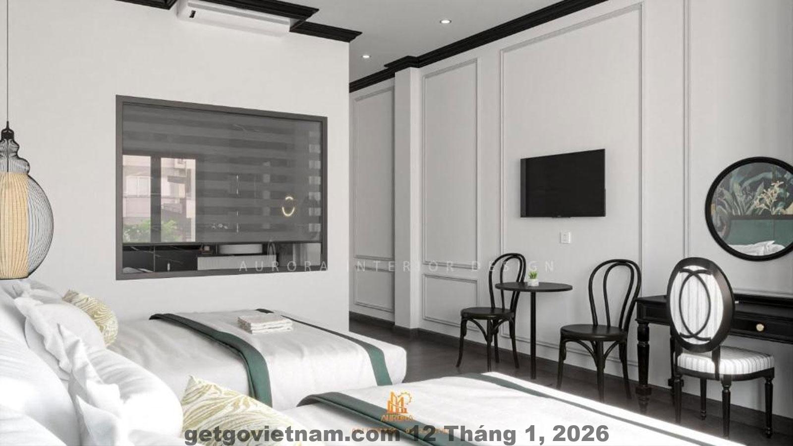 Khu vực sảnh và không gian chung Hotel A18 Lào Cai, đơn giản và thoáng