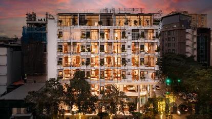 Không gian phòng khách tại 22land Residence Hotel phù hợp lưu trú dài ngày