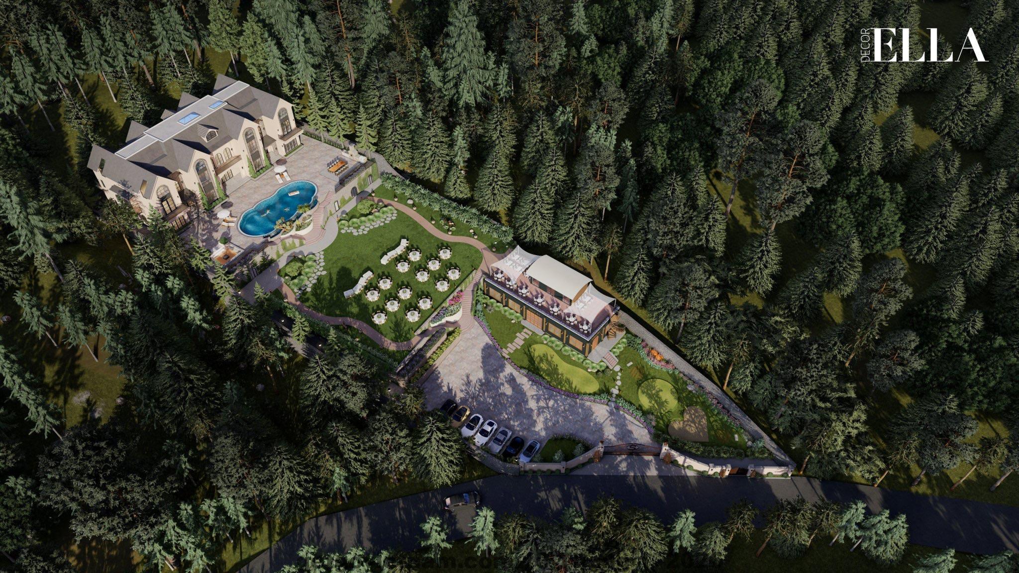 Phòng ngủ tại Villa The Legend Sóc Sơn với thiết kế đơn giản, ưu tiên không gian