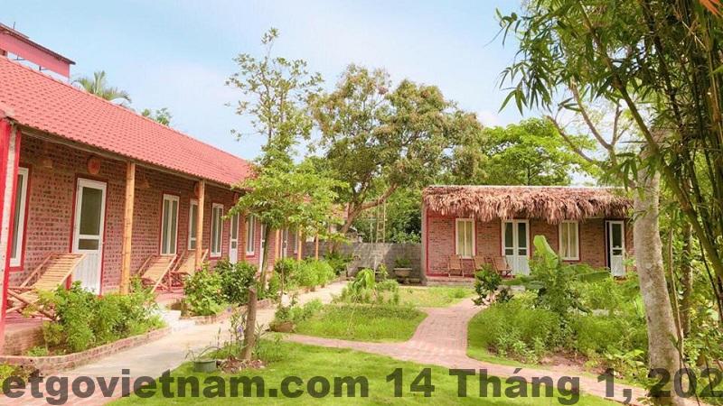 Phòng nghỉ Trang An Riverside Hotel với nội thất cơ bản