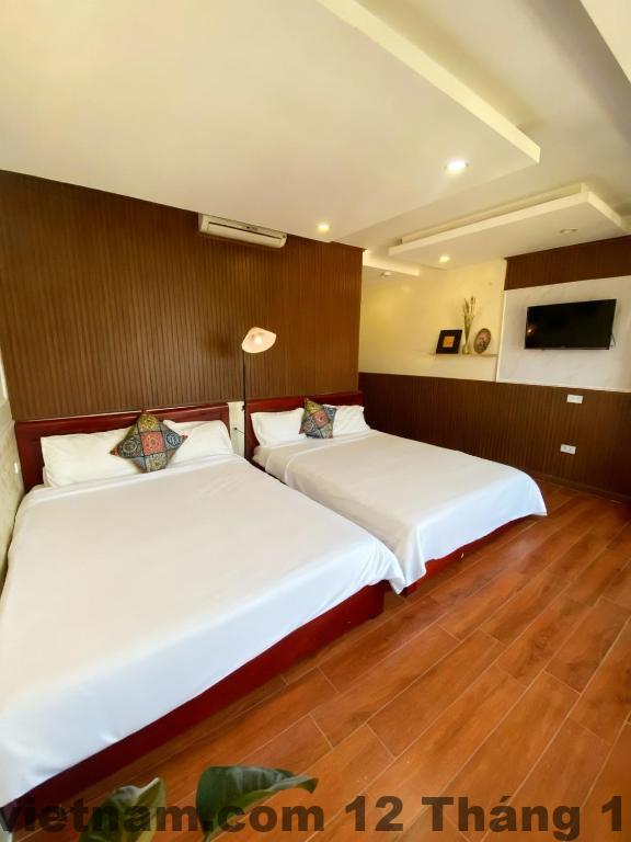 Không gian sảnh lễ tân Sapa Global Hotel với thiết kế đơn giản, gọn gàng và sáng sủa