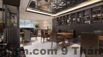 Khu vực ăn sáng tại S Central Hotel & Spa với buffet gọn gàng