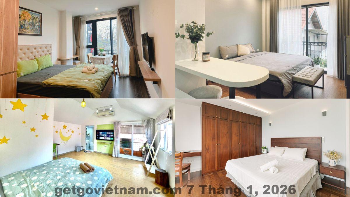 Không gian sinh hoạt chung homestay Tây Hồ