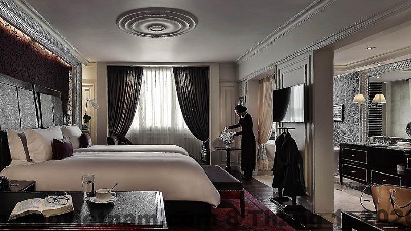 Phòng ngủ khách sạn gần hồ Hoàn Kiếm giá rẻ diện tích nhỏ