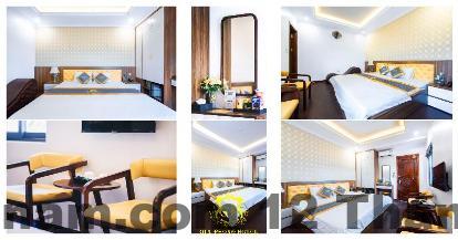 Phòng nghỉ thoải mái tại Viba Cat Hai Hotel, với nội thất sang trọng và không gian sạch sẽ.