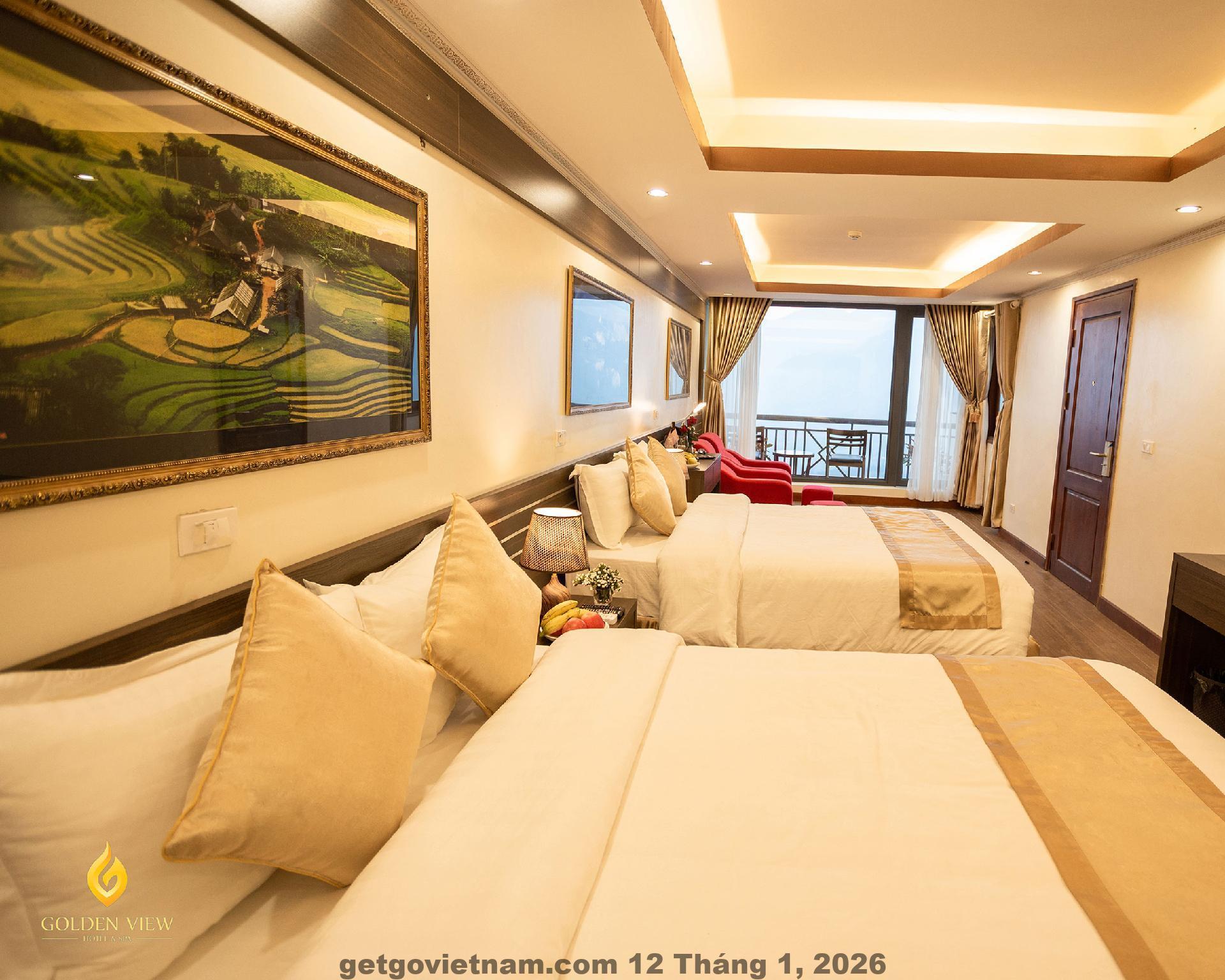 Không gian phòng nghỉ Golden Town Hotel Sapa phù hợp phân khúc giá tầm trung
