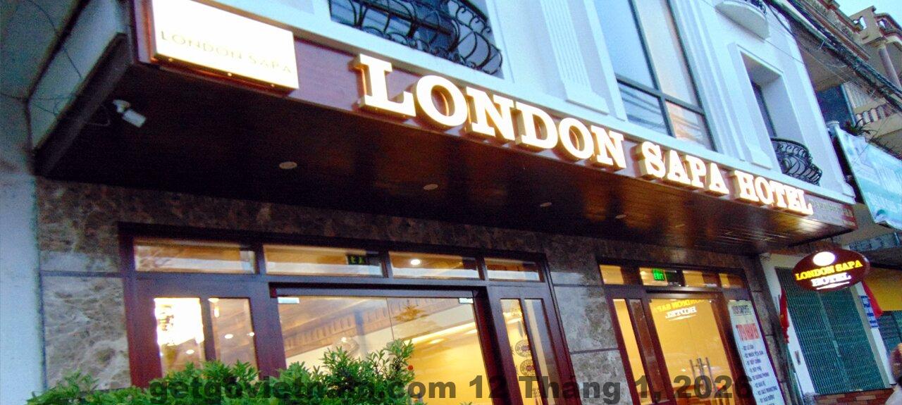 Mặt tiền London Sapa Hotel mang phong cách châu Âu cổ điển nằm tại trung tâm thị trấn Sa Pa