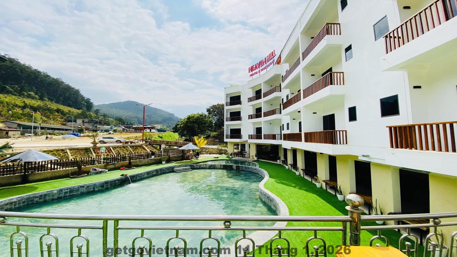 Khu vực lễ tân Heaven Hill Hotel & Hot Spring