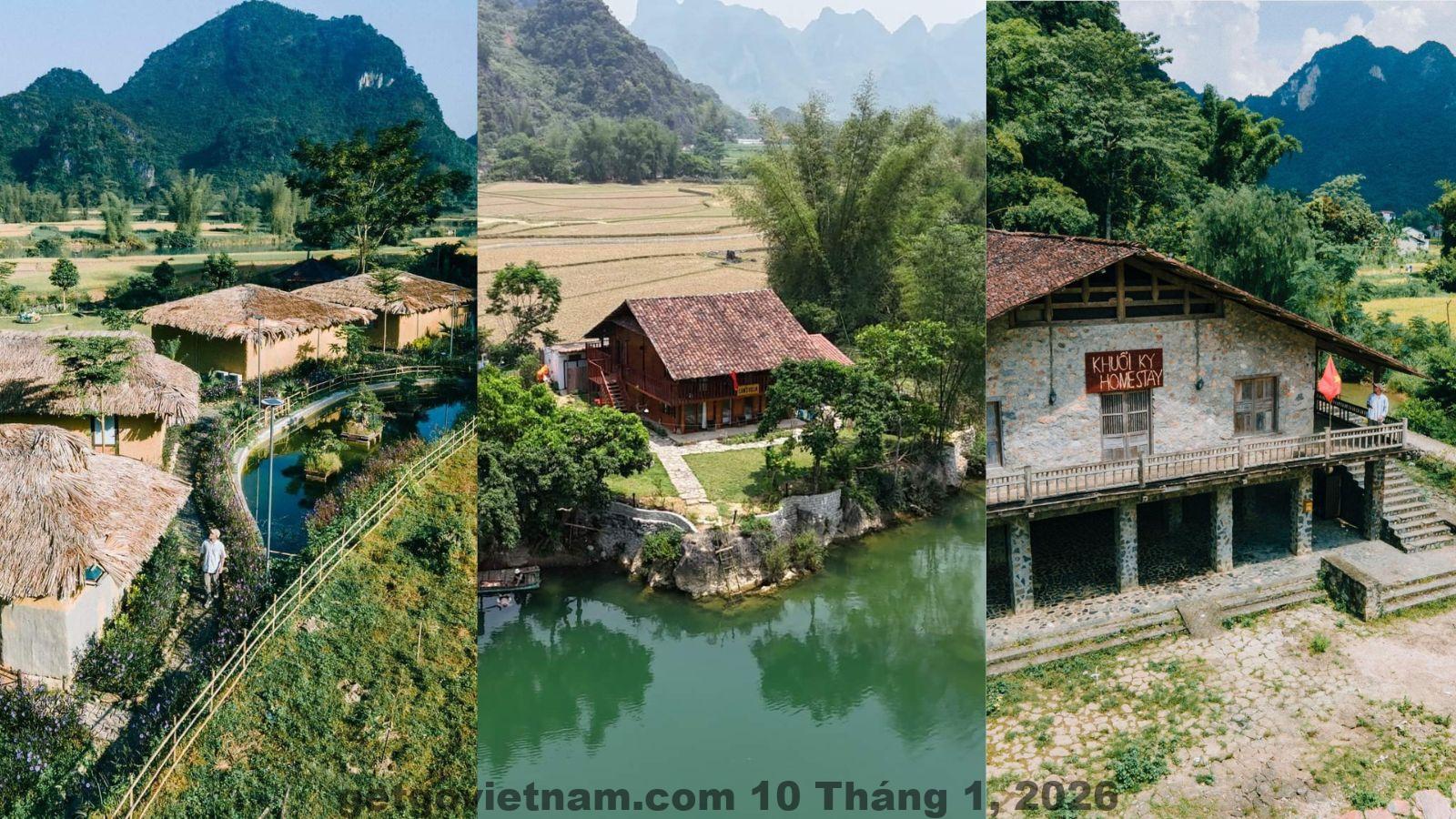 Không gian sinh hoạt chung mang phong cách homestay Cao Bằng
