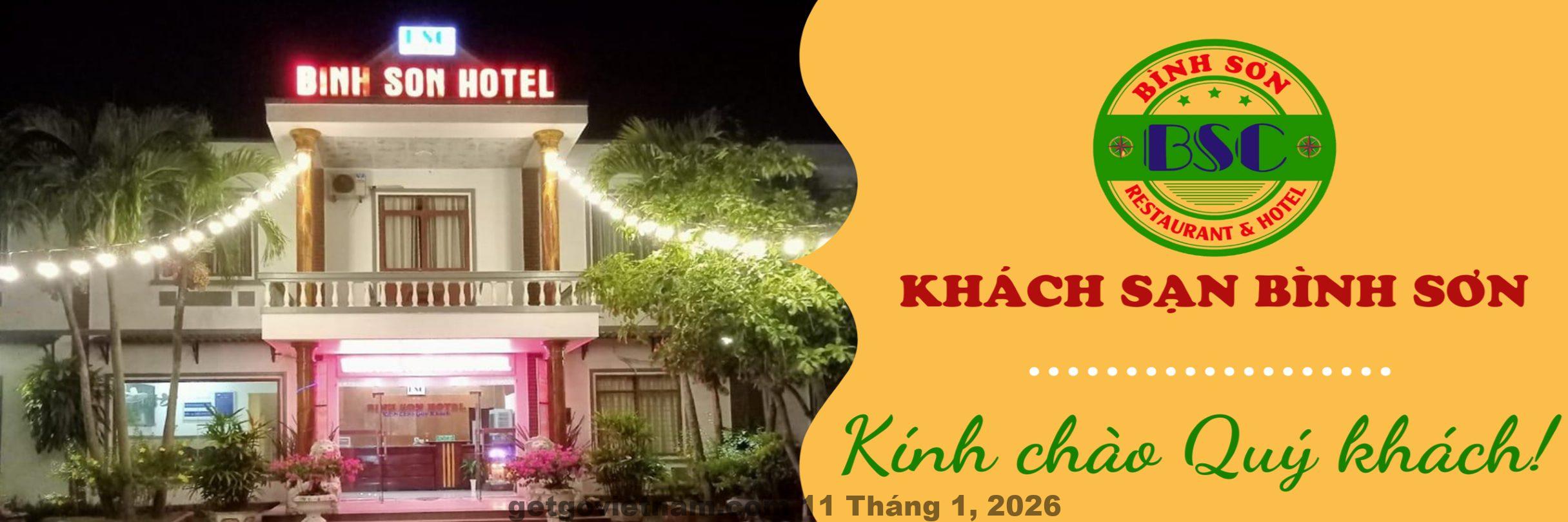 Khu vực lễ tân Khách Sạn Bình Sơn với phong cách phục vụ thân thiện và gần gũi