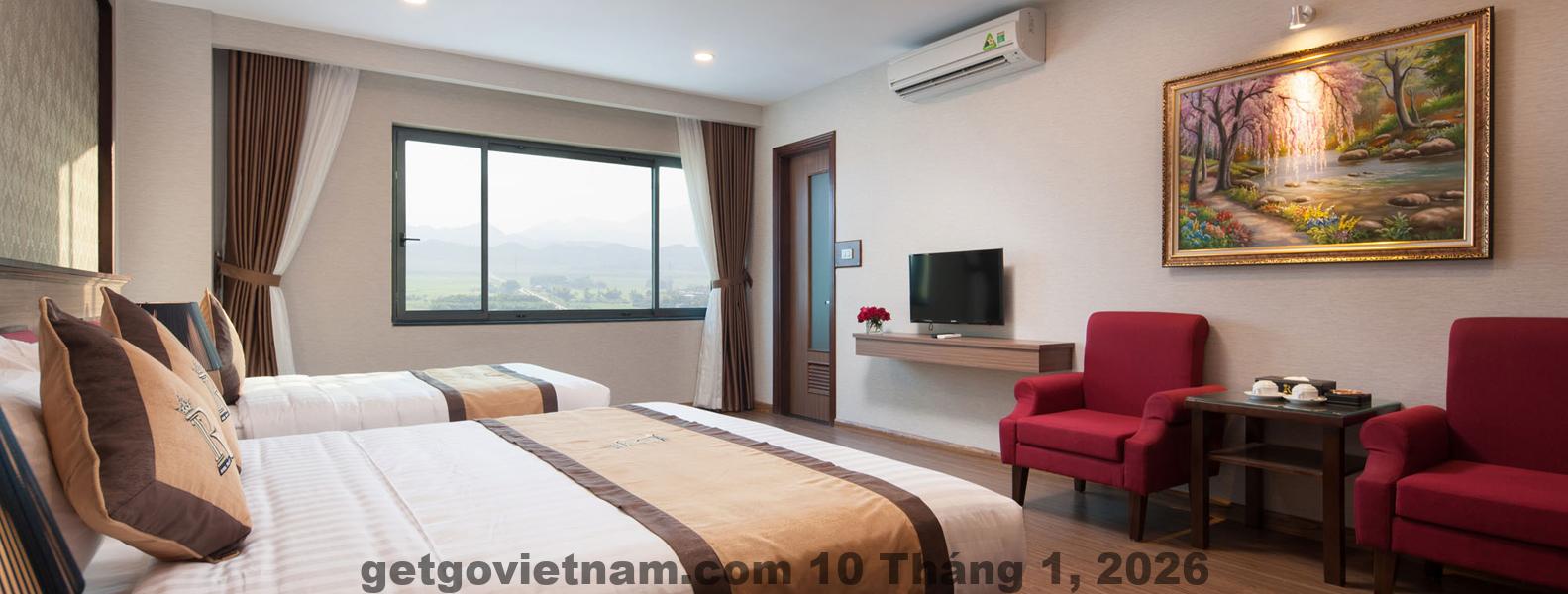 Không gian phòng tại Royal Palace Hotel Tuyên Quang, là sự kết hợp hoàn hảo giữa sang trọng và tiện nghi, với mức giá hợp lý.