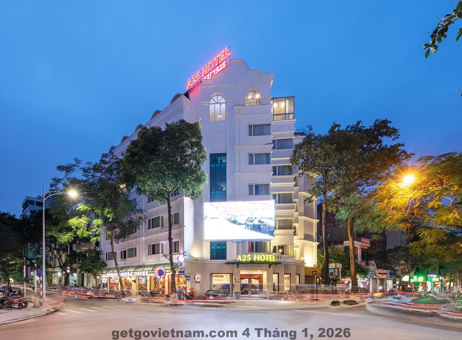 Mặt tiền khách sạn A25 Luxury Hotel 23 Quán Thánh Hà Nội