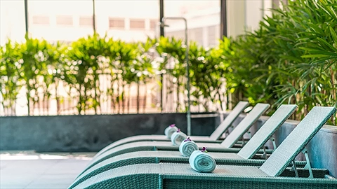 Khu vực nhà hàng phục vụ buffet sáng tại Khách sạn SOLEIL Hạ Long