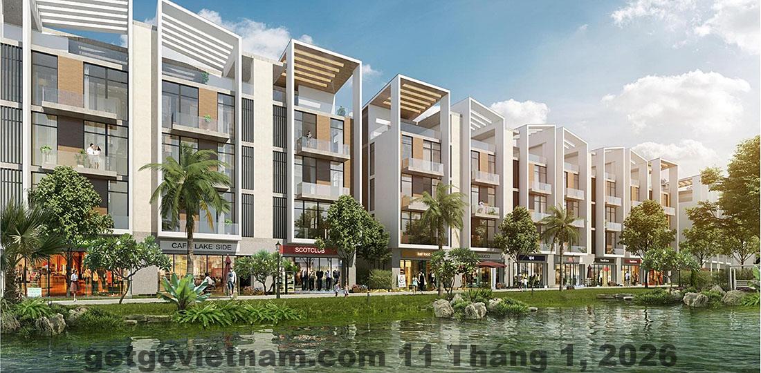 Dãy shophouse Sun Premier Village Hạ Long với kiến trúc châu Âu, nơi HA LONG SEA HOTEL hoạt động