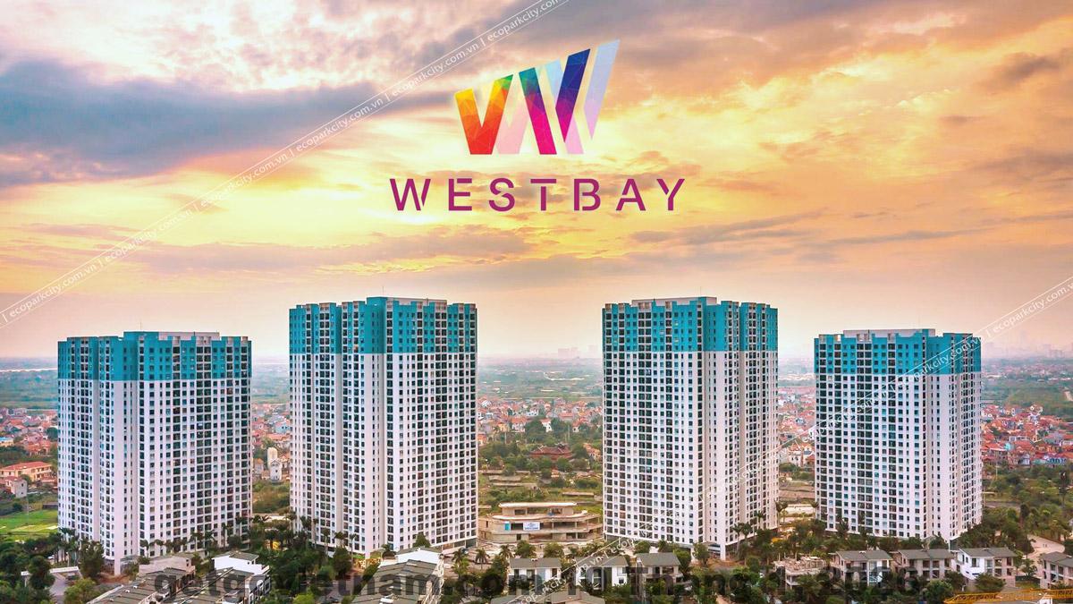 Toàn cảnh khu Westbay Ecopark với hồ nước và không gian xanh